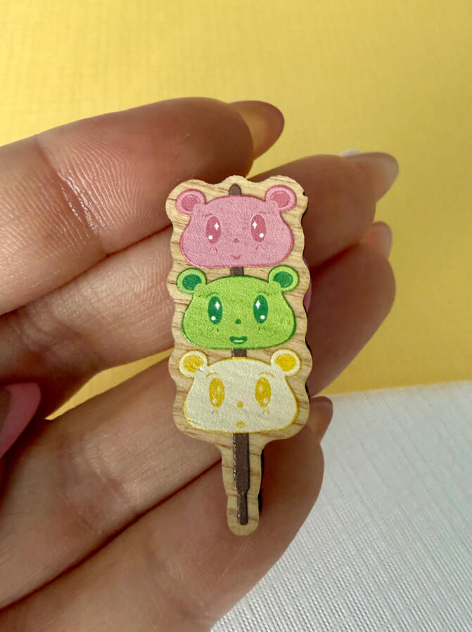 Mochi Bears Wooden Pin