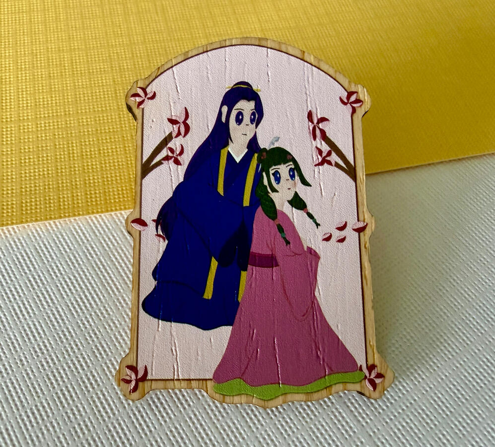 Jinshi & MaoMao Wooden Pin Jinshi & MaoMao Wooden Pin