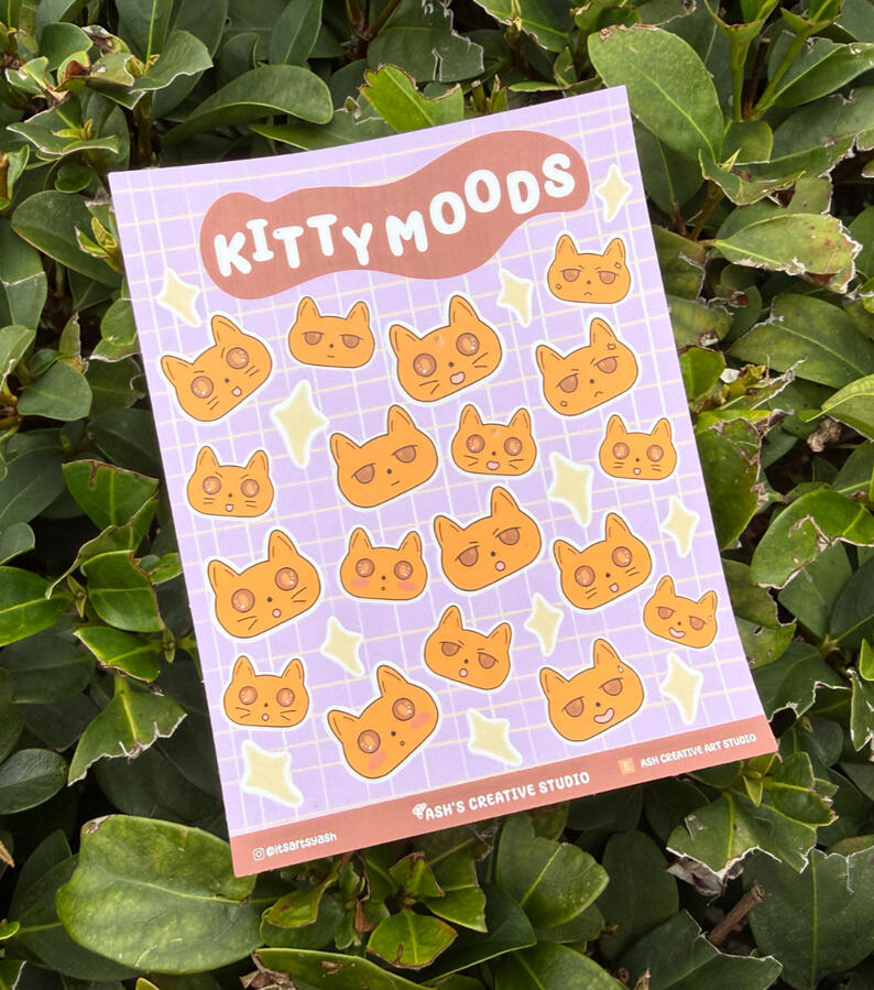 Kitty Moods Sticker Sheet
