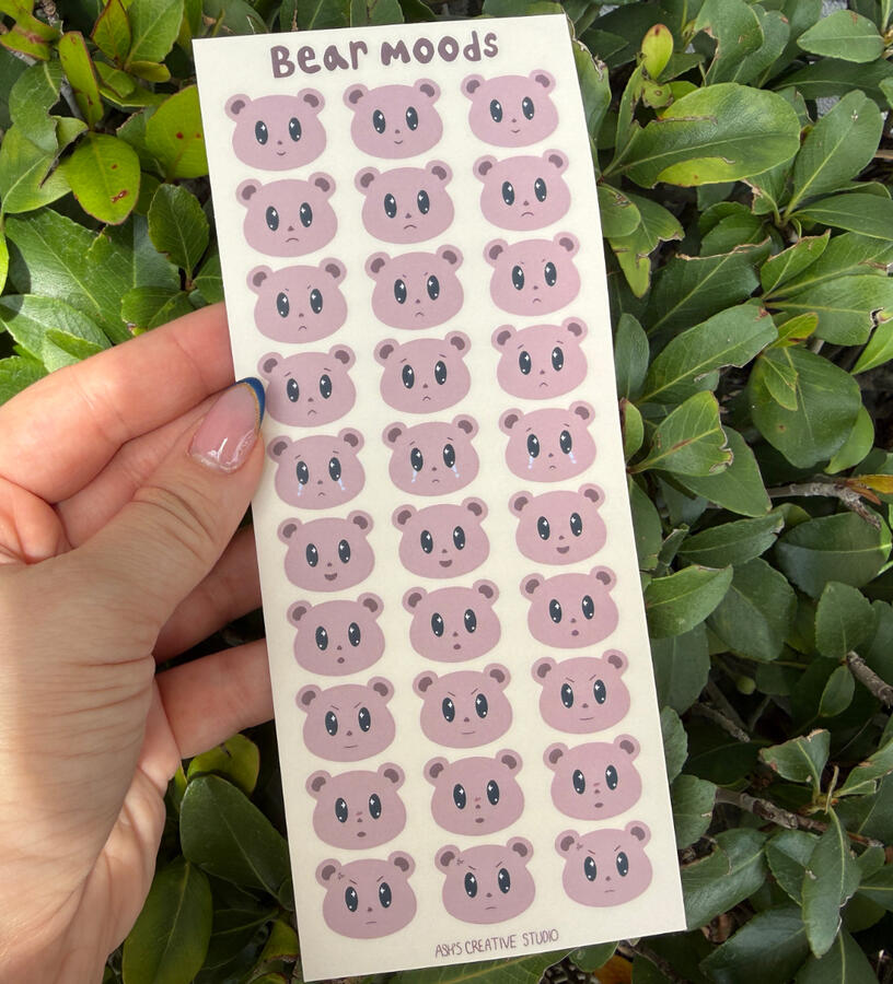 Bear Moods Sticker Sheet