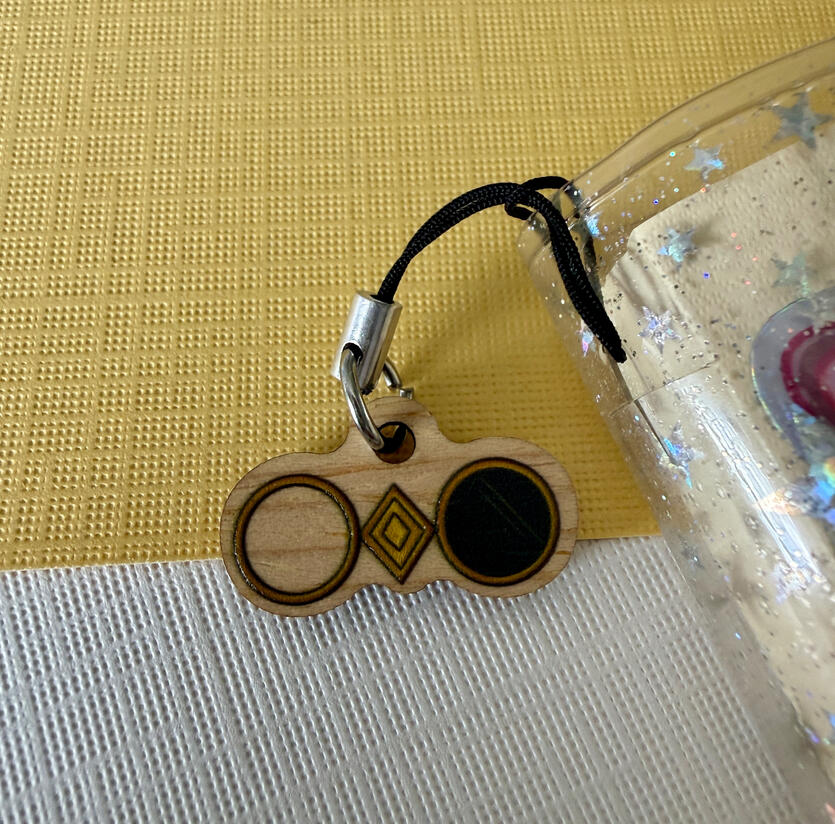 Qifrey Glasses Wooden Phone Charm Qifrey Glasses Wooden Phone Charm