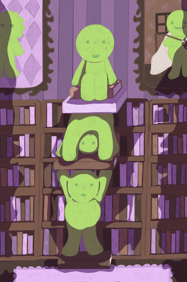 Smiskis at the Library